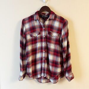 GAP X Pendleton Women’s Small Boyfriend Flannel Plaid Button Down Top